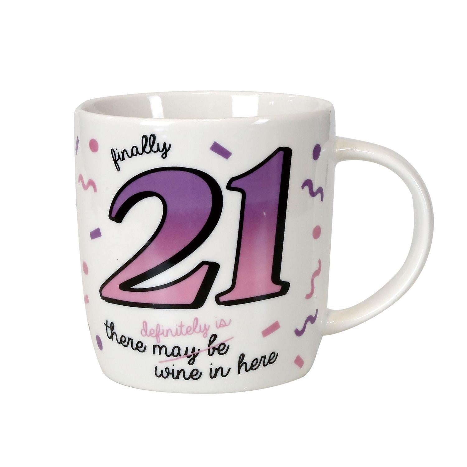 21st Birthday Mug and Glasses Set, 12oz
