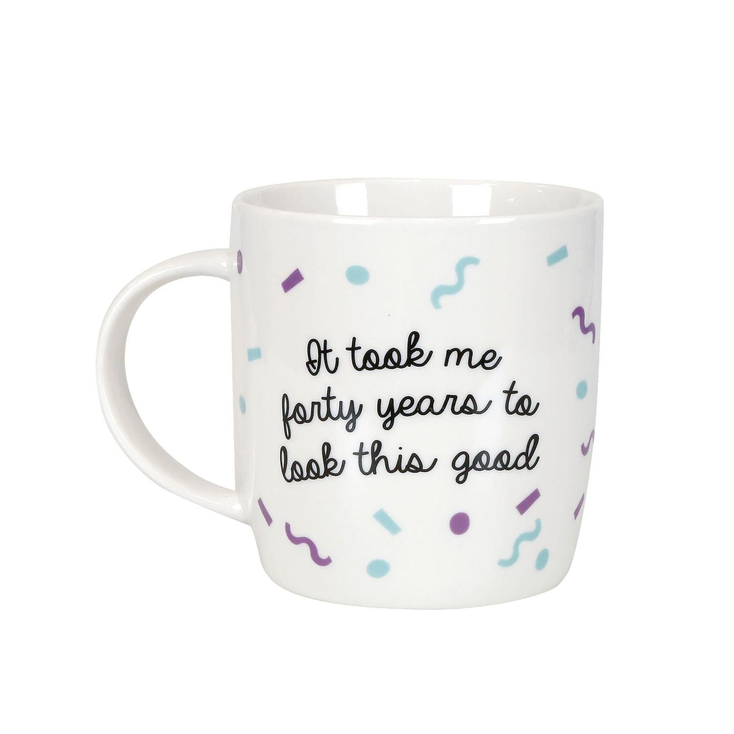 40th Birthday Mug and Glasses Set, 12oz