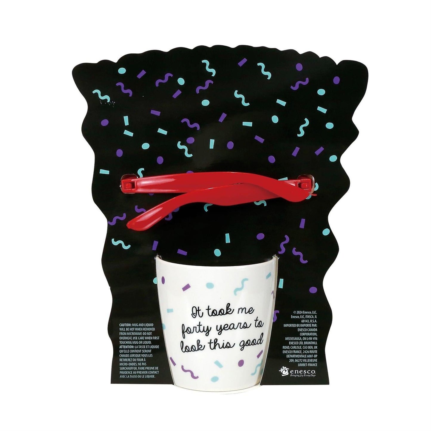 40th Birthday Mug and Glasses Set, 12oz