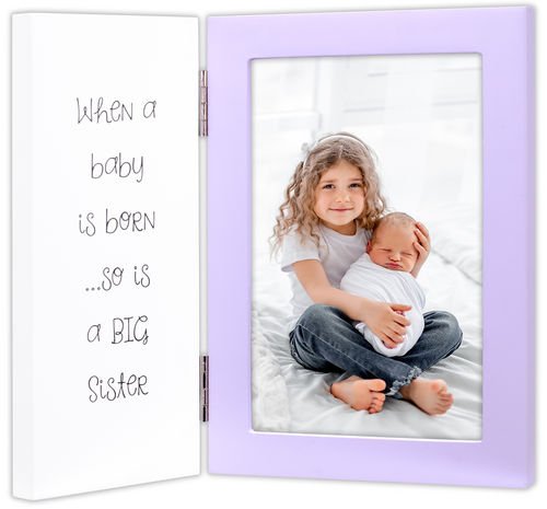 4X6 Big Sister Lilac Hinged W/Tag Frame