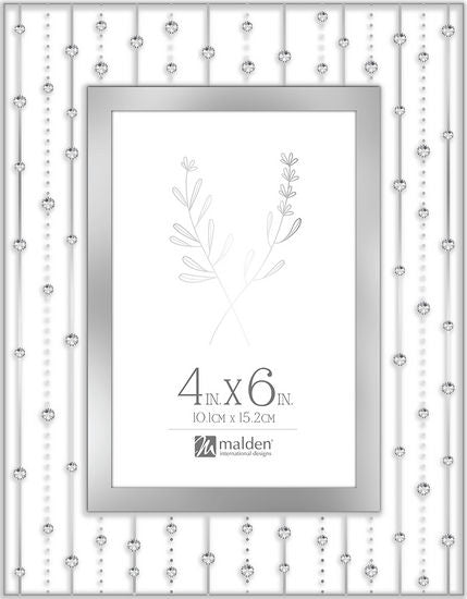 4X6 Jeweled Glass Frame
