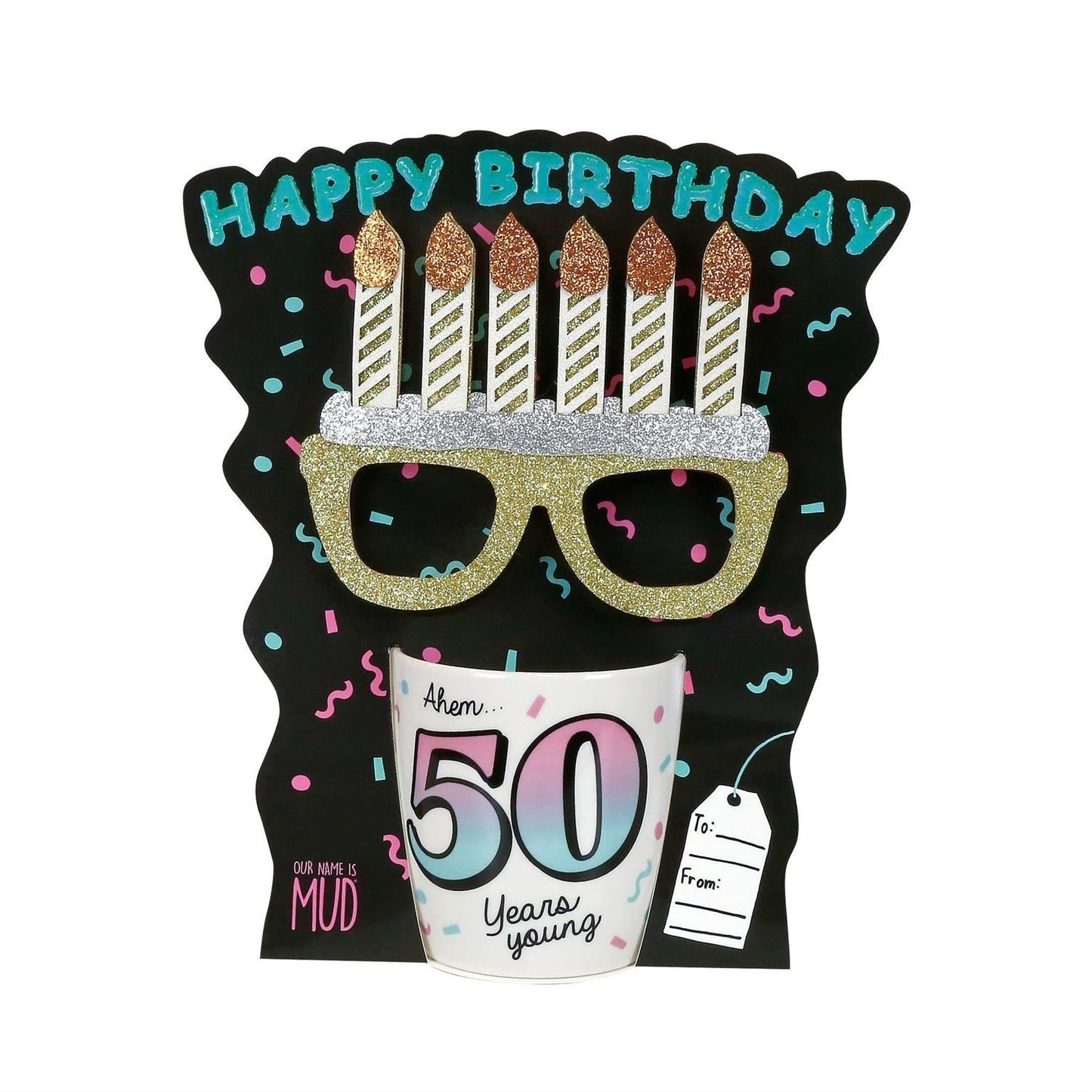 50th Birthday Mug and Glasses Set, 12oz
