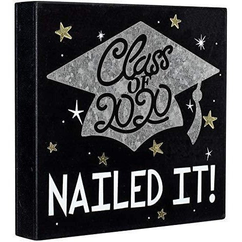 6X6 Class of 2020 Box Sign w/Galvanized Metal