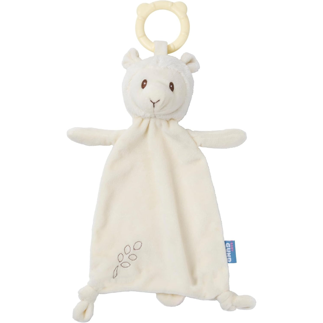 Gund Baby Toothpick Liam Llama Teether Lovey Plush Security Blanket, Cream