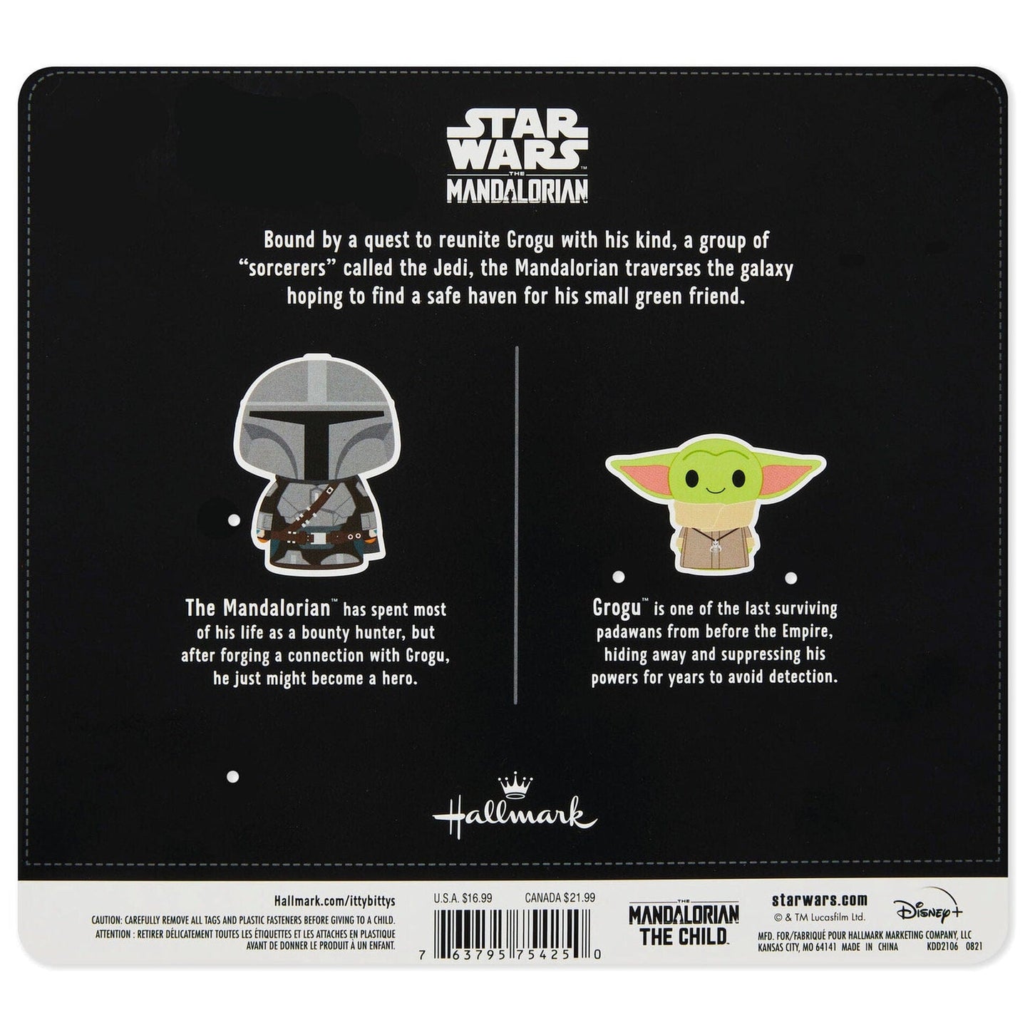 itty bittys Star Wars The Mandalorian and Grogu Plush, Set of 2