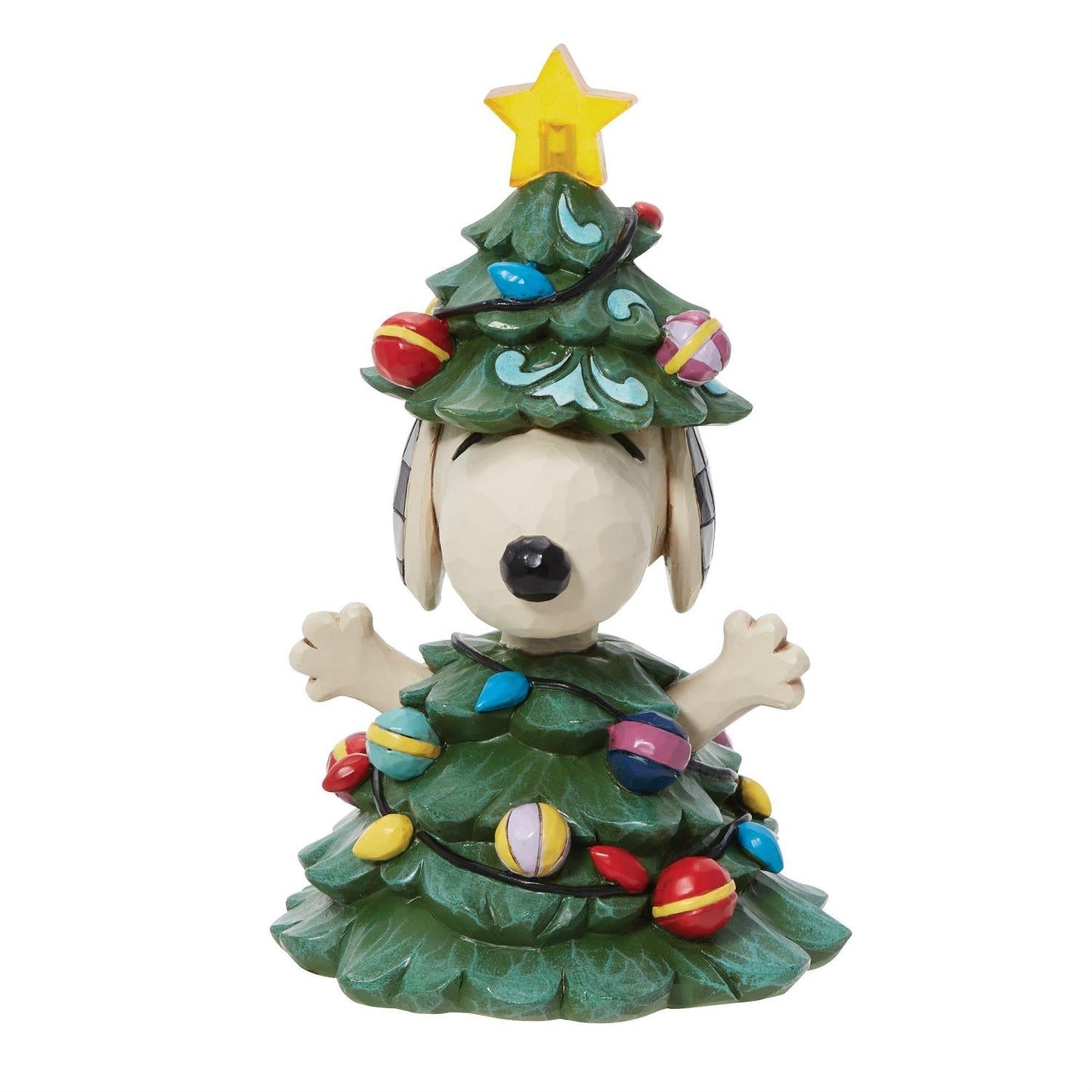 "All Lit Up!" Lights Up! Snoopy As Christmas Tree