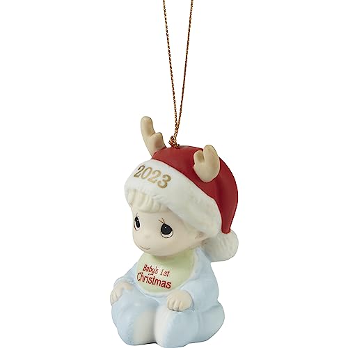 Baby’s First Christmas 2023 Dated Boy Bisque Porcelain Ornament