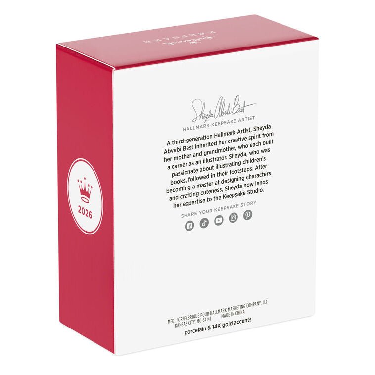 Baby's First Christmas Rocking Horse 2026 Porcelain Keepsake Ornament