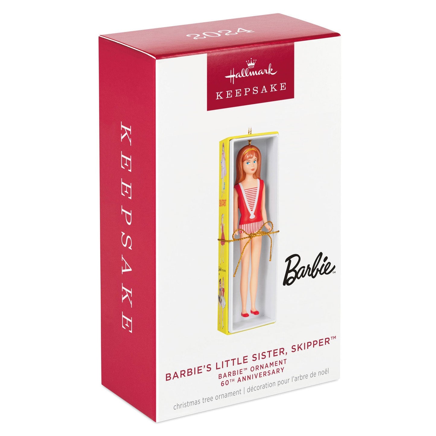 Barbie 60th Anniversary Barbie's Little Sister, Skipper 2024 Keepsake Ornament