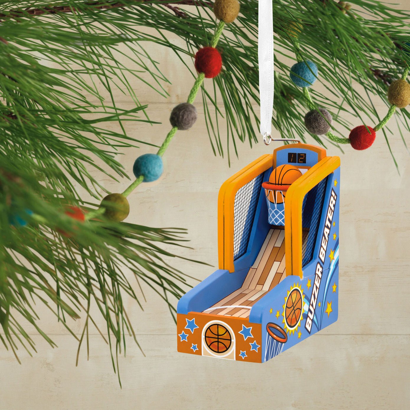 Basketball Hoop Arcade Game Tree Trimmer Ornament