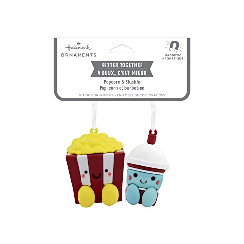 Better Together Popcorn & Slushie Magnetic Ornaments, Set of 2