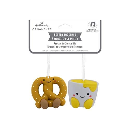 Better Together Pretzel and Cheese Dip Magnetic Ornaments, Set of 2