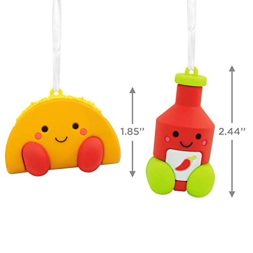Better Together Taco and Hot Sauce Magnetic Ornaments, Set of 2