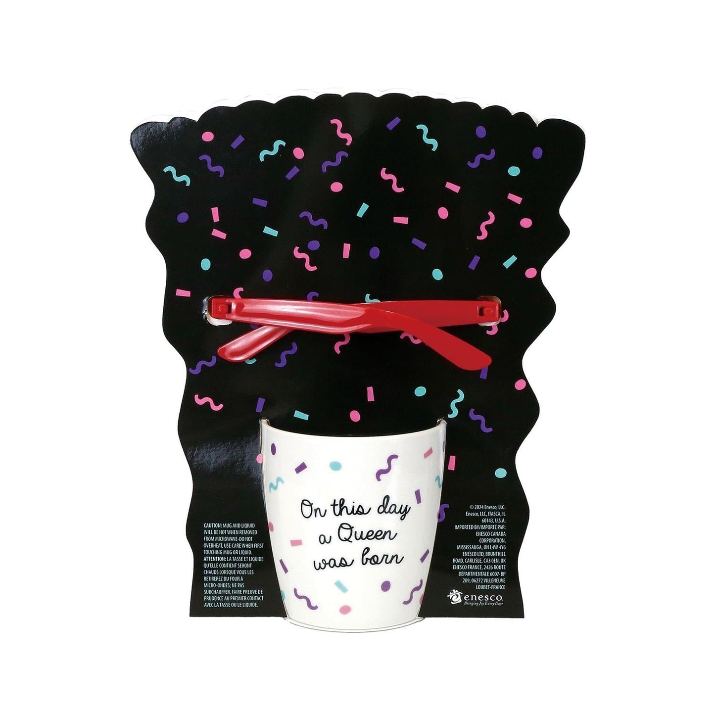 Birthday Queen Mug and Glasses Set, 12oz