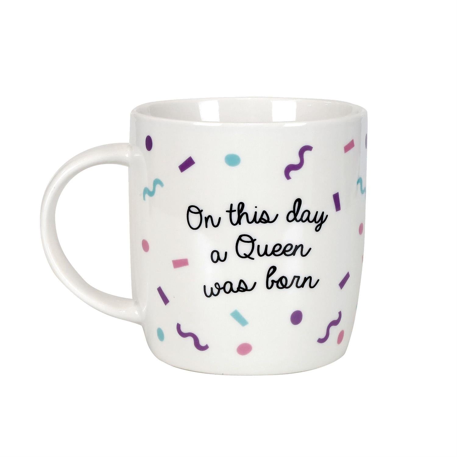 Birthday Queen Mug and Glasses Set, 12oz