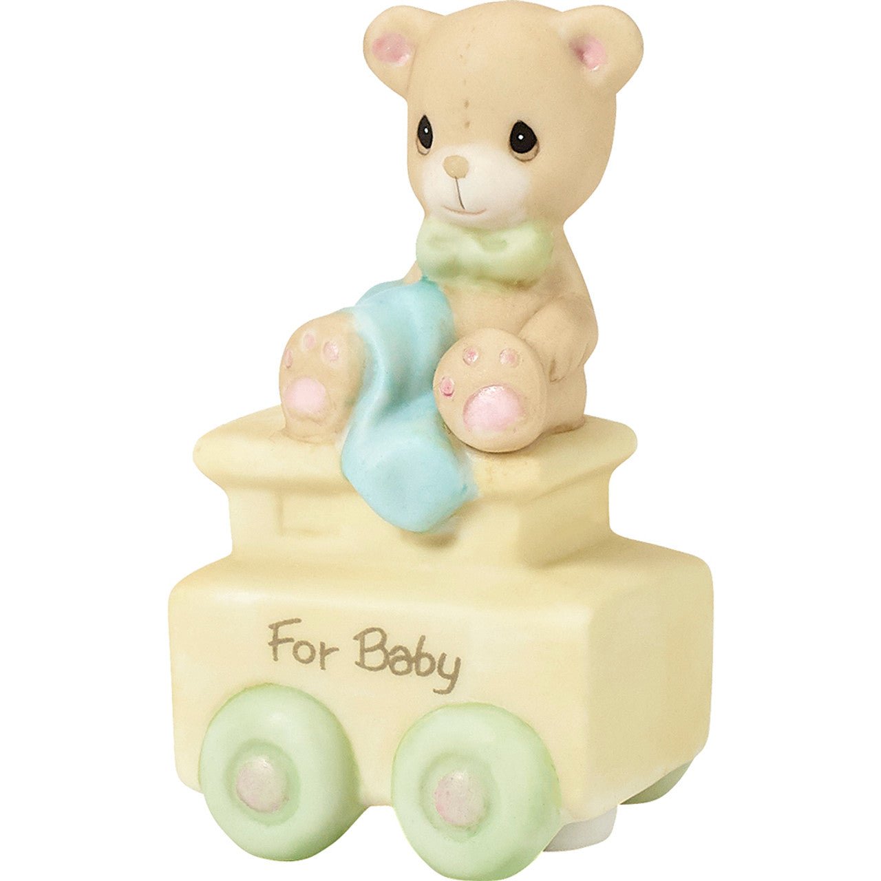 Birthday Train Baby Bear Figurine