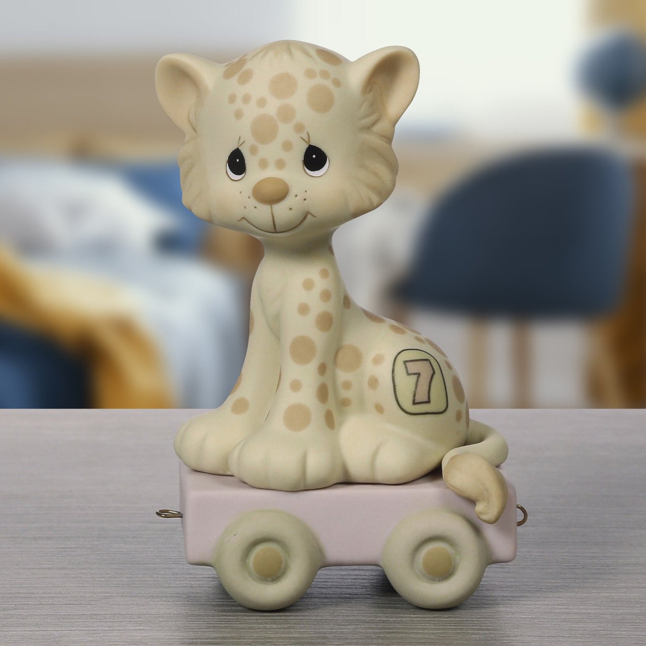 Birthday Train Leopard Age 7 Figurine
