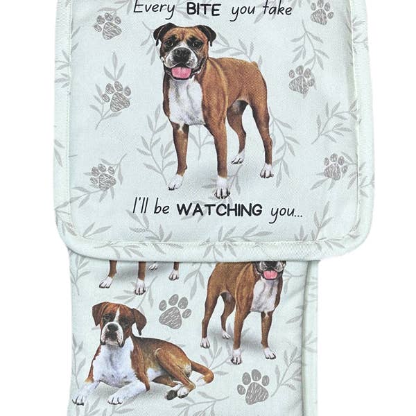 Boxer Oven Mitt Set