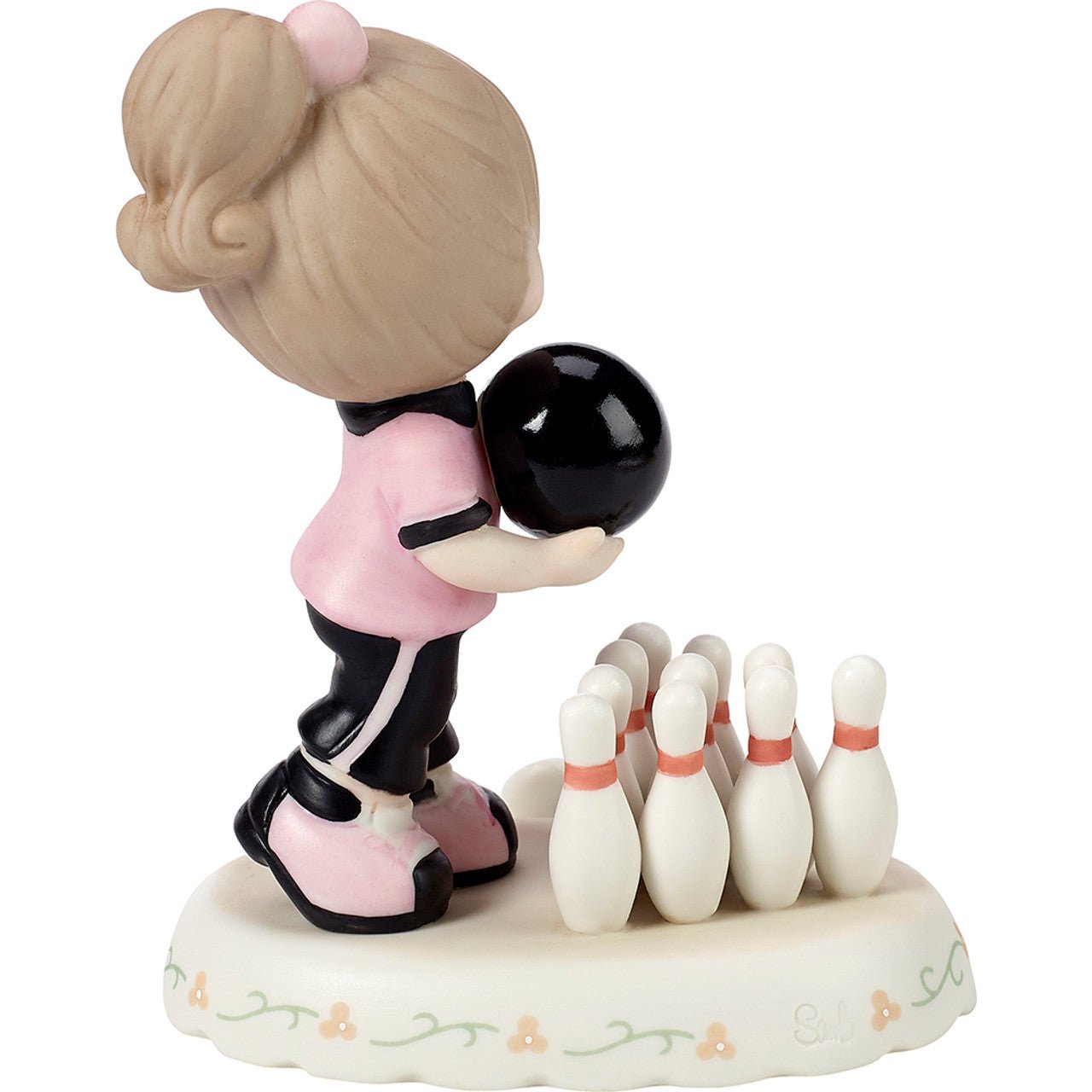 Brunette Girl Bowling Age 10 Figurine