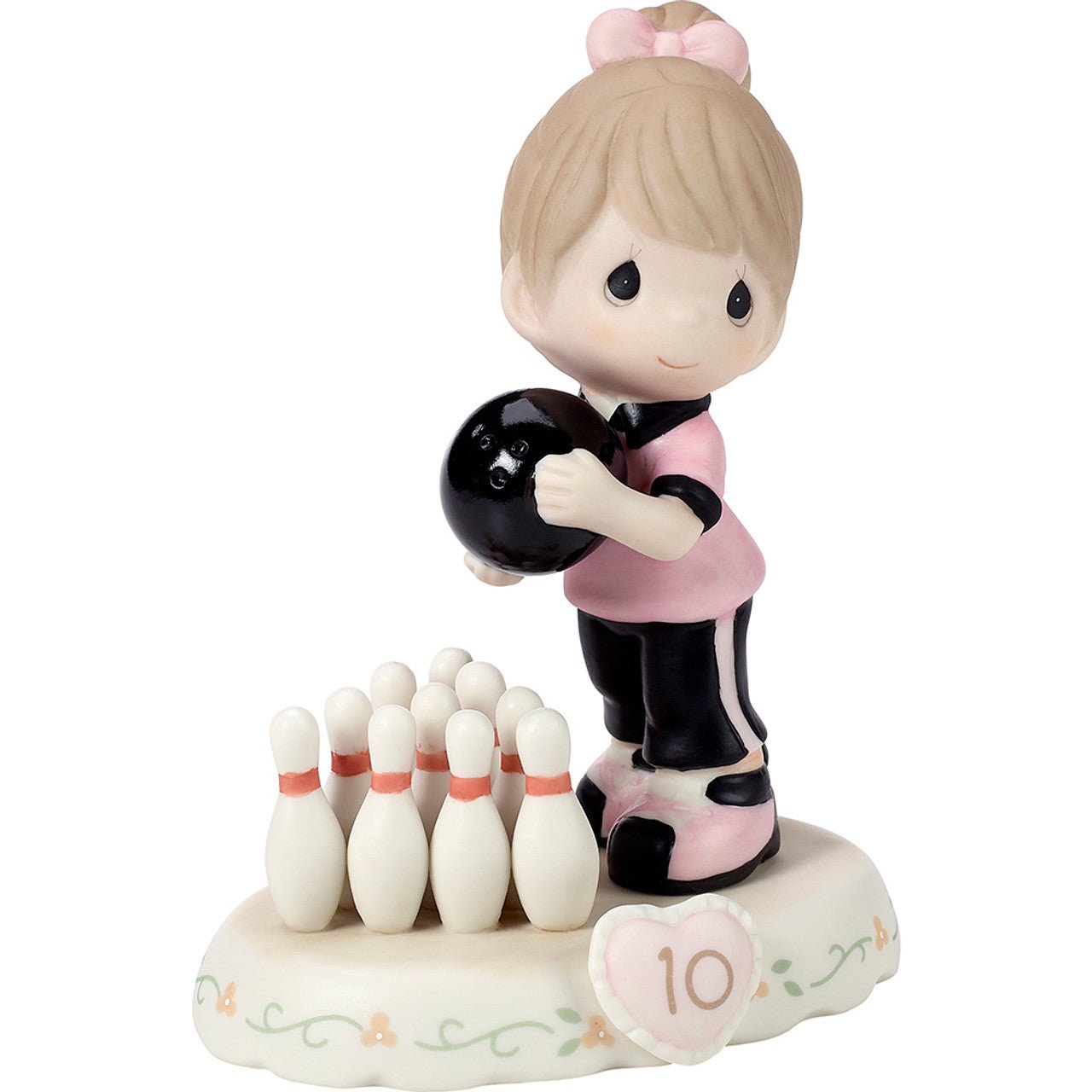 Brunette Girl Bowling Age 10 Figurine