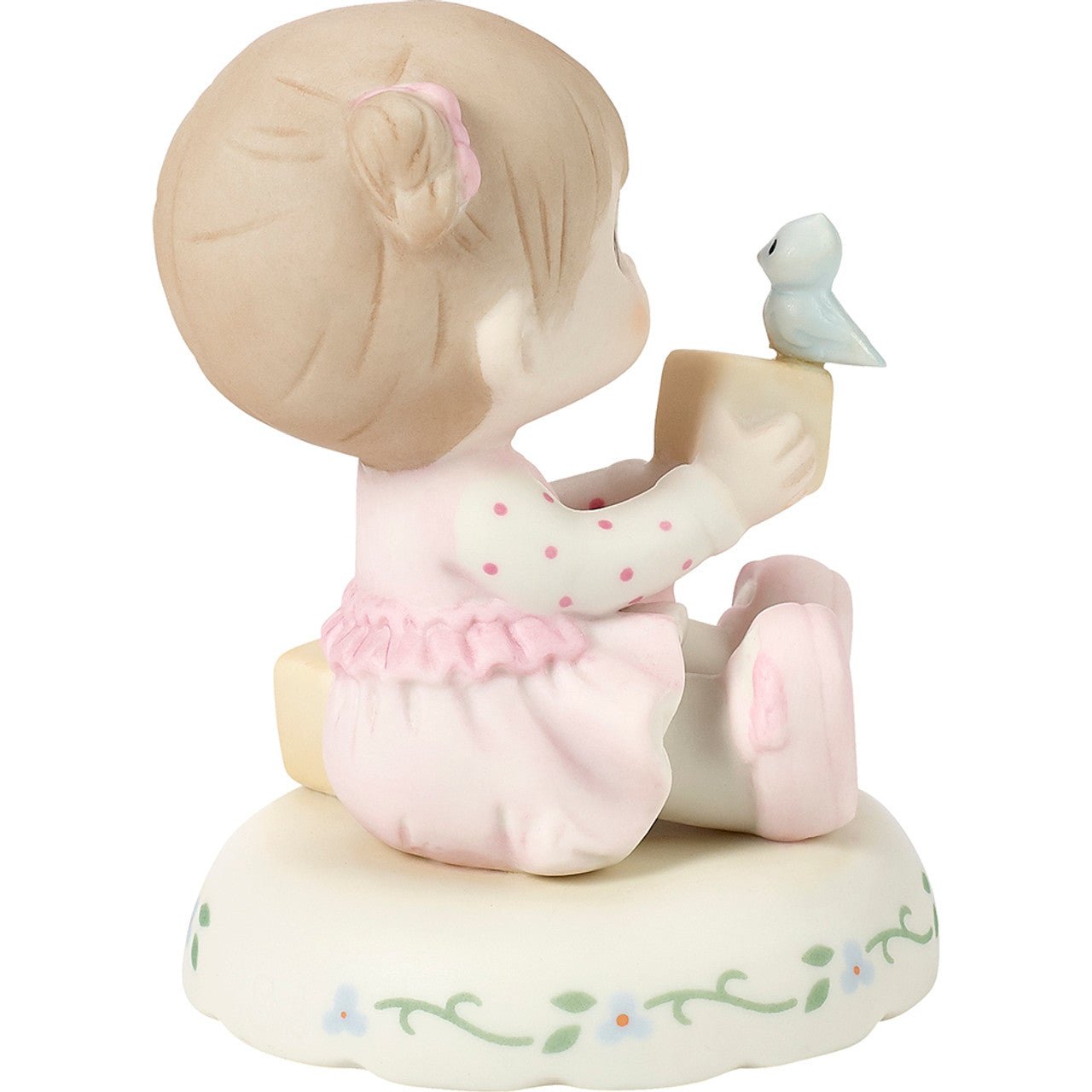 Brunette Girl With Blocks Age 2 Figurine