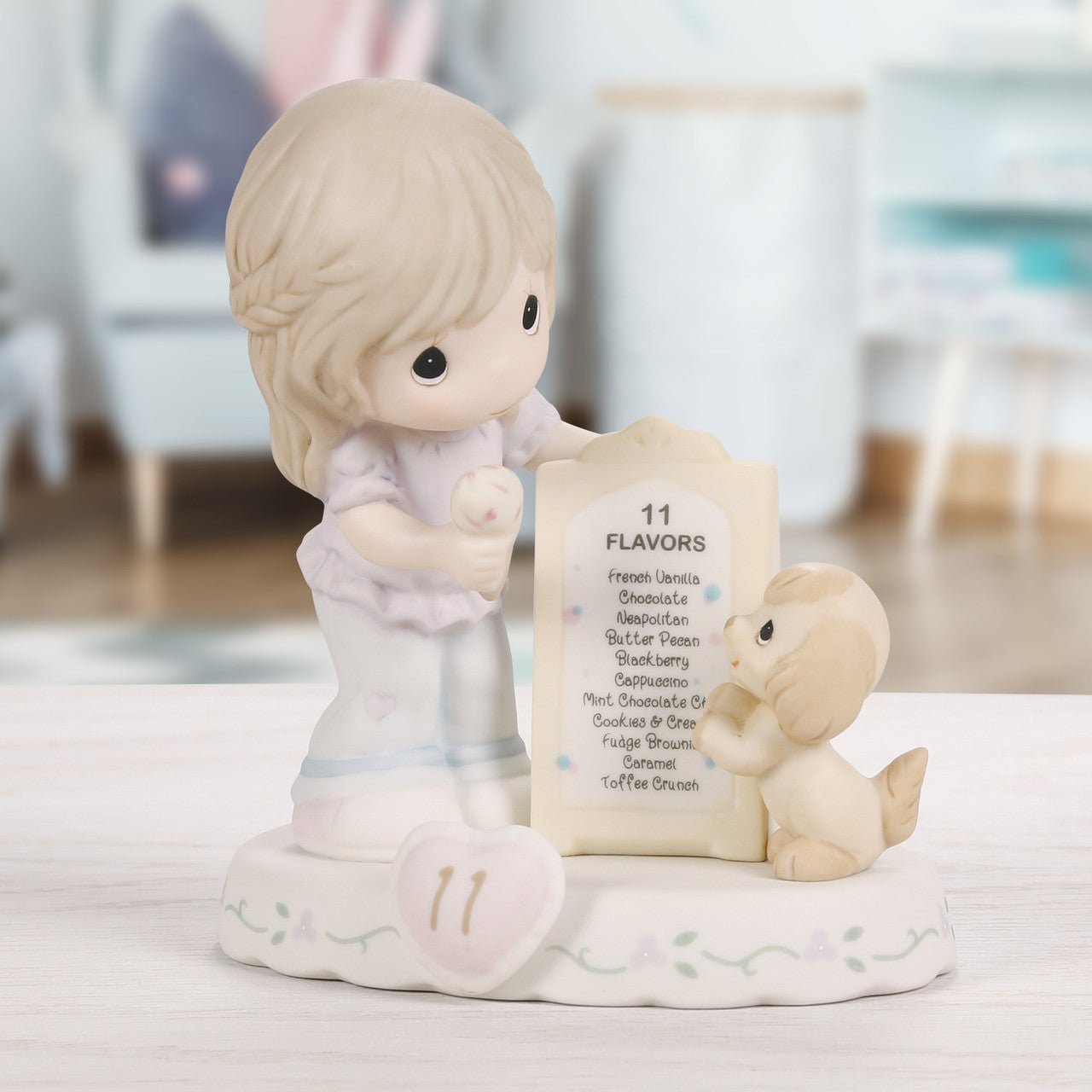 Brunette Girl With Ice Cream Age 11 Figurine