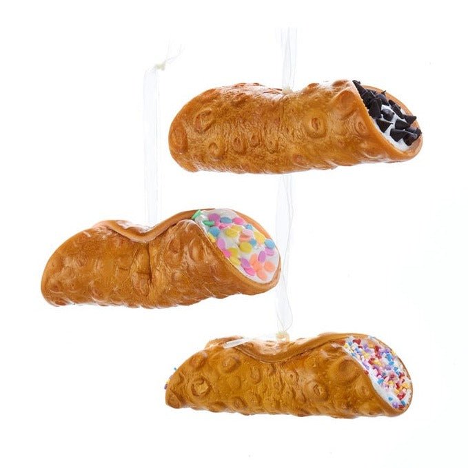 Cannoli Ornaments, 3 Assorted
