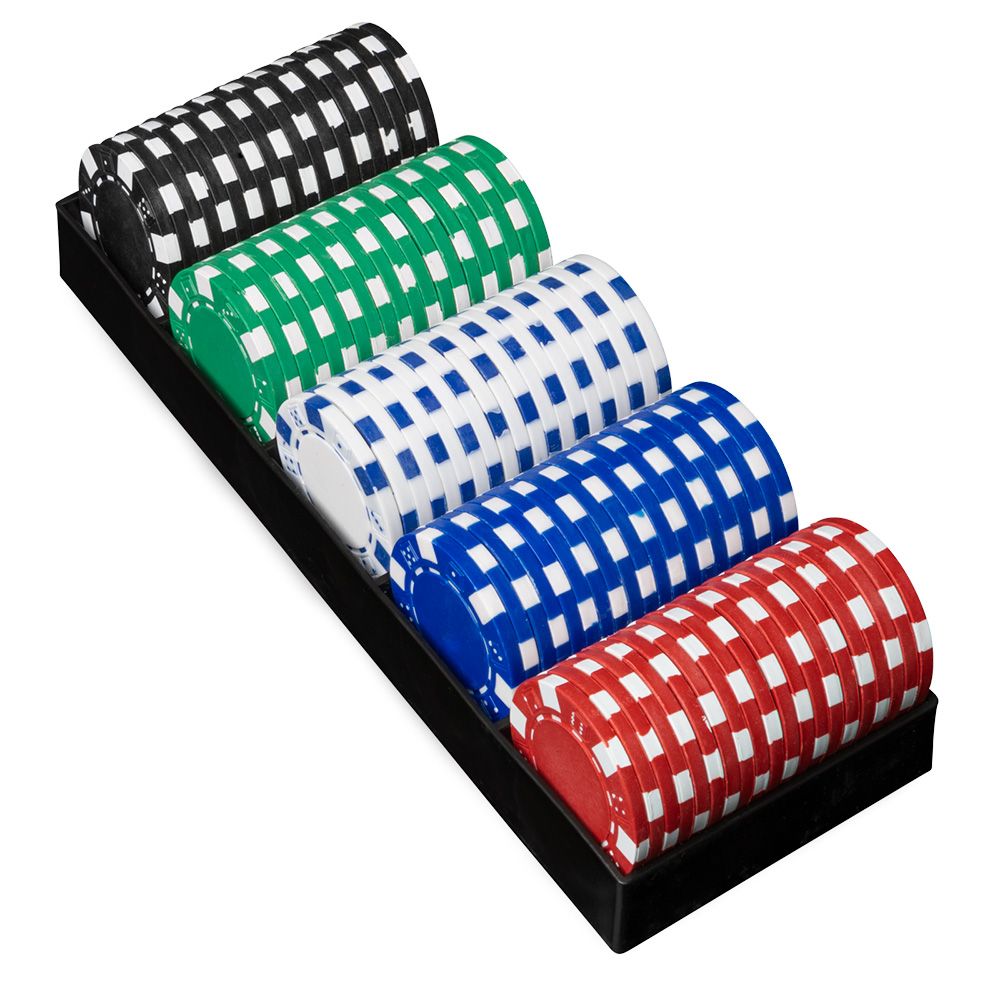 Cardinal Classics 100 Poker Chips (Rack Included)