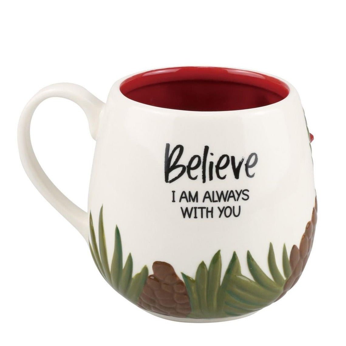 Cardinal Sculpted Believe Mug, 16oz
