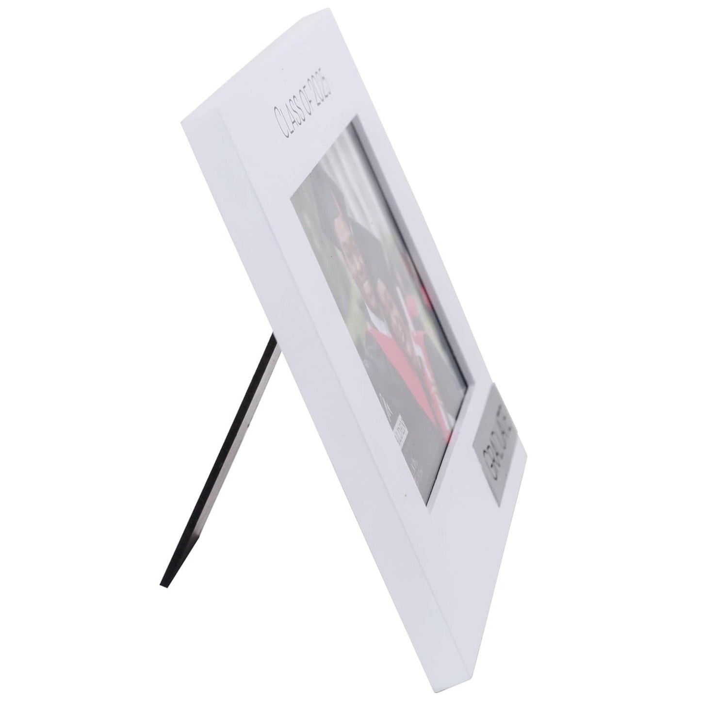 Class of 2025 Graduate Rustic White Picture Frame with Metal Attachment Holds 4"x6" Photo
