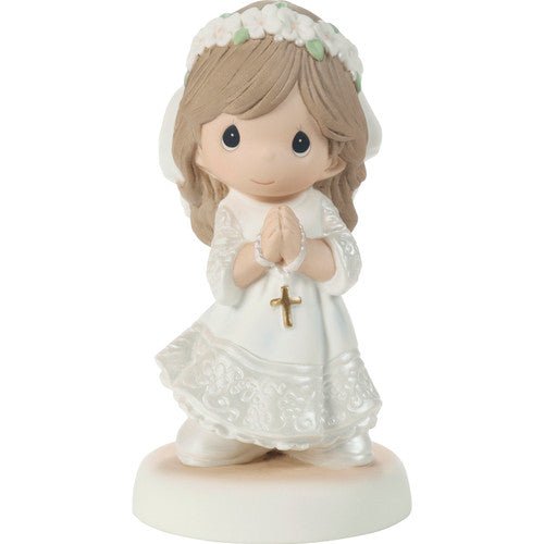 Communion Brunette Girl Figurine