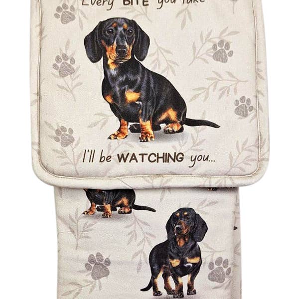 Dachshund Oven Mitt Set