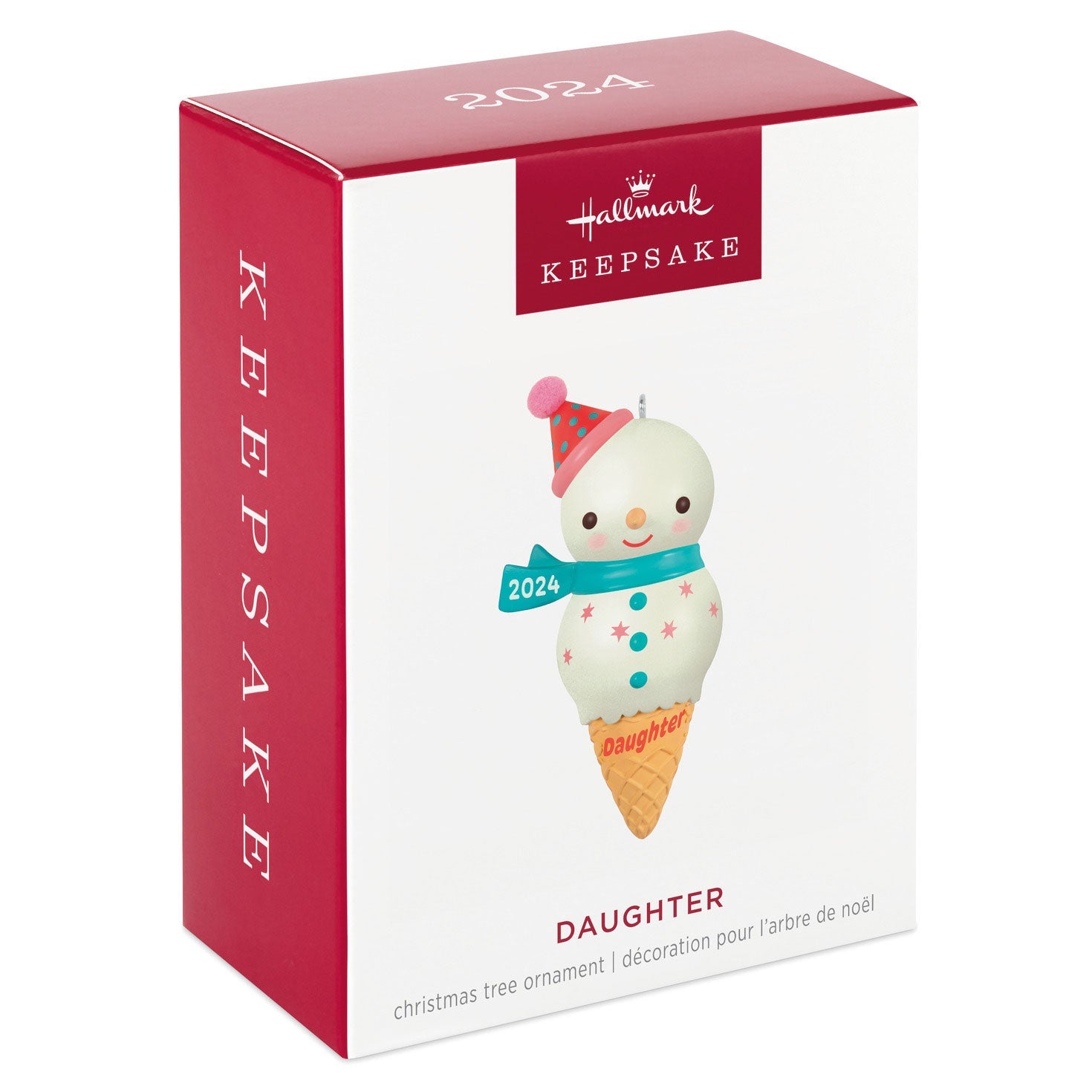 Daughter Snowman Ice Cream Cone 2024 Keepsake Ornament