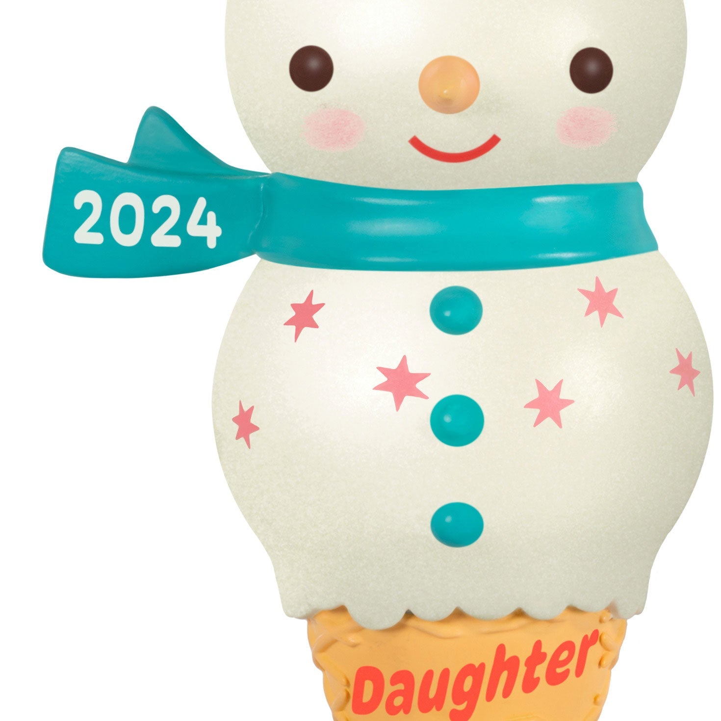 Daughter Snowman Ice Cream Cone 2024 Keepsake Ornament