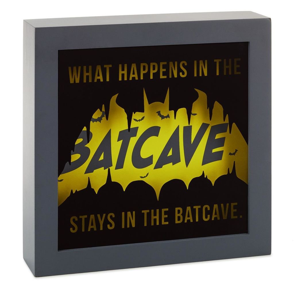 DC Comics Batman Batcave Framed Light-Up Quote Sign