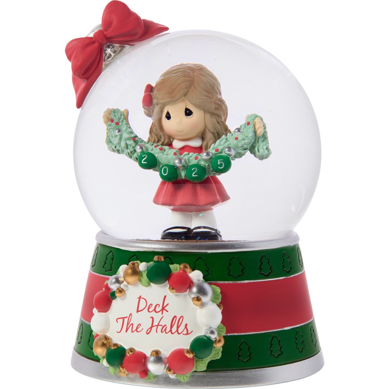 Deck The Halls 2025 Dated Musical Snow Globe