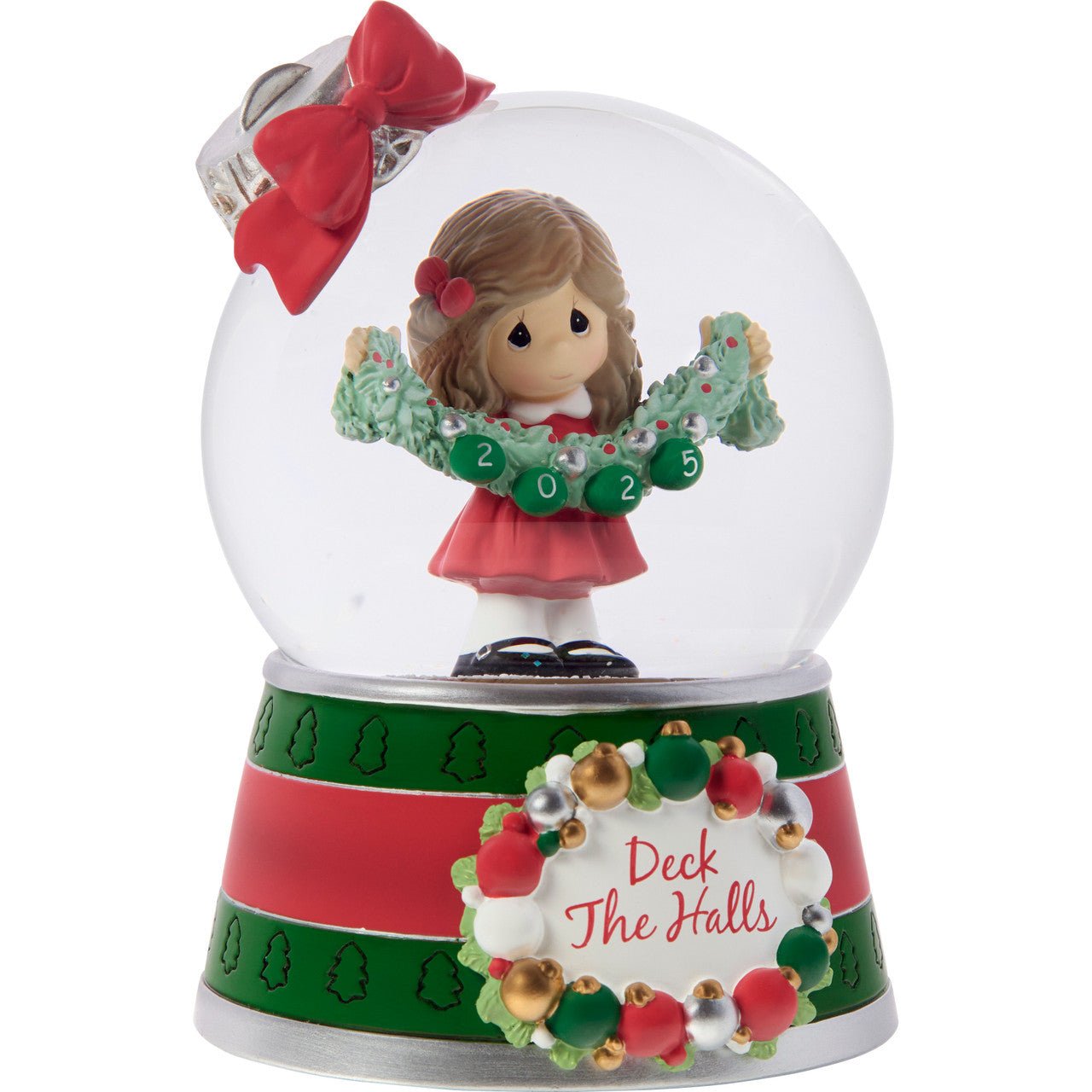 Deck The Halls 2025 Dated Musical Snow Globe