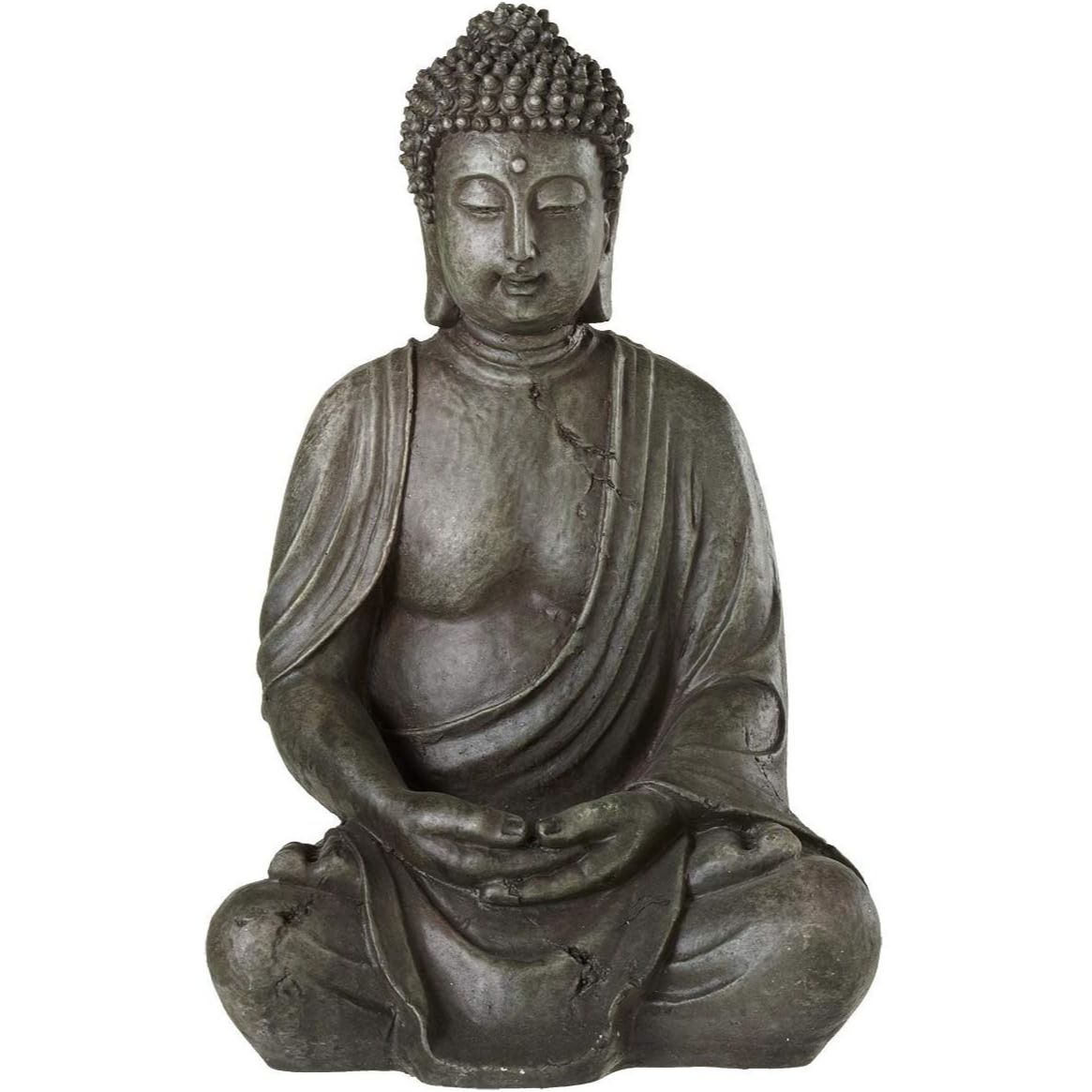 Decorative Rustic Meditation Buddha Table Top Figurines, 15"