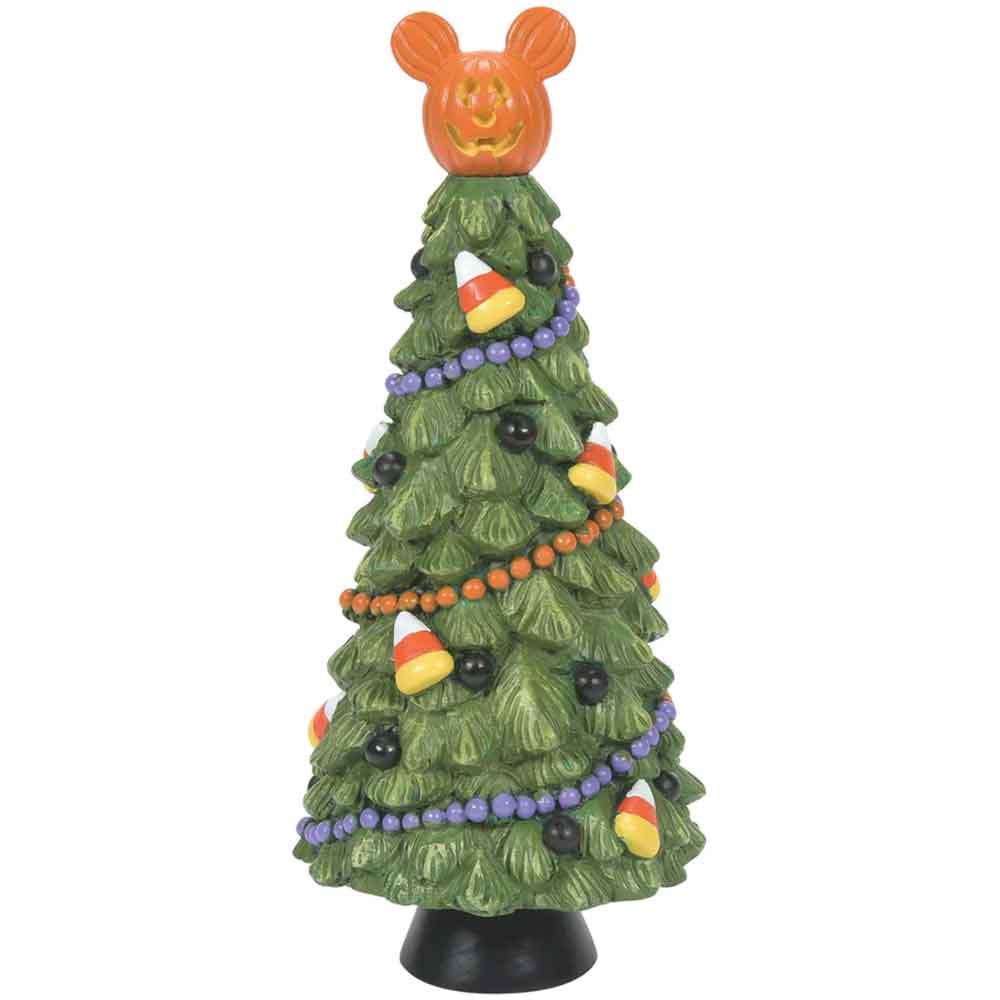 Department 56 Disney Halloween Village Accessories Pumpkintown Manor Tree Figurine, 6.625 Inch