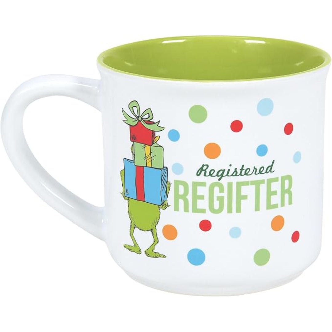 Department 56 Dr. Seuss Grinch Registered Regifter Coffee Mug, 18 oz