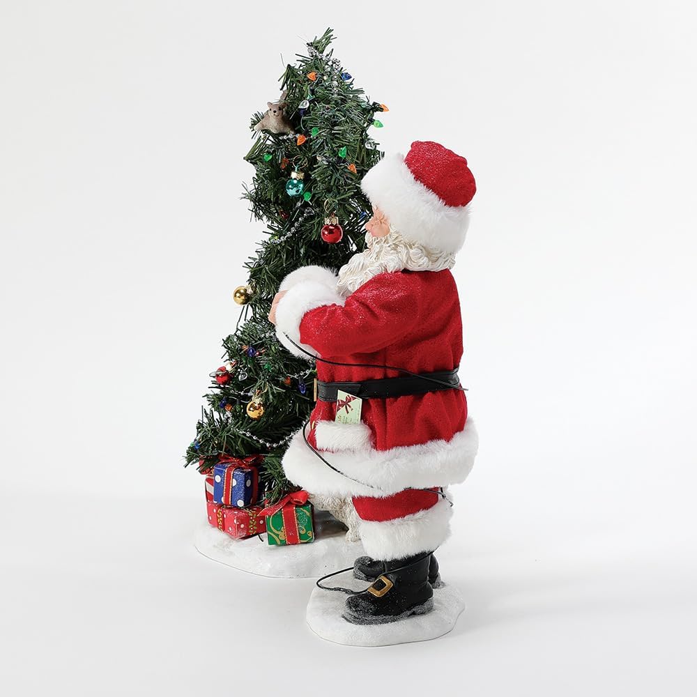 Department 56 National Lampoon's Christmas Vacation by Possible Dreams Santa and Squirrel Tree Lit Figurine Set, 13"