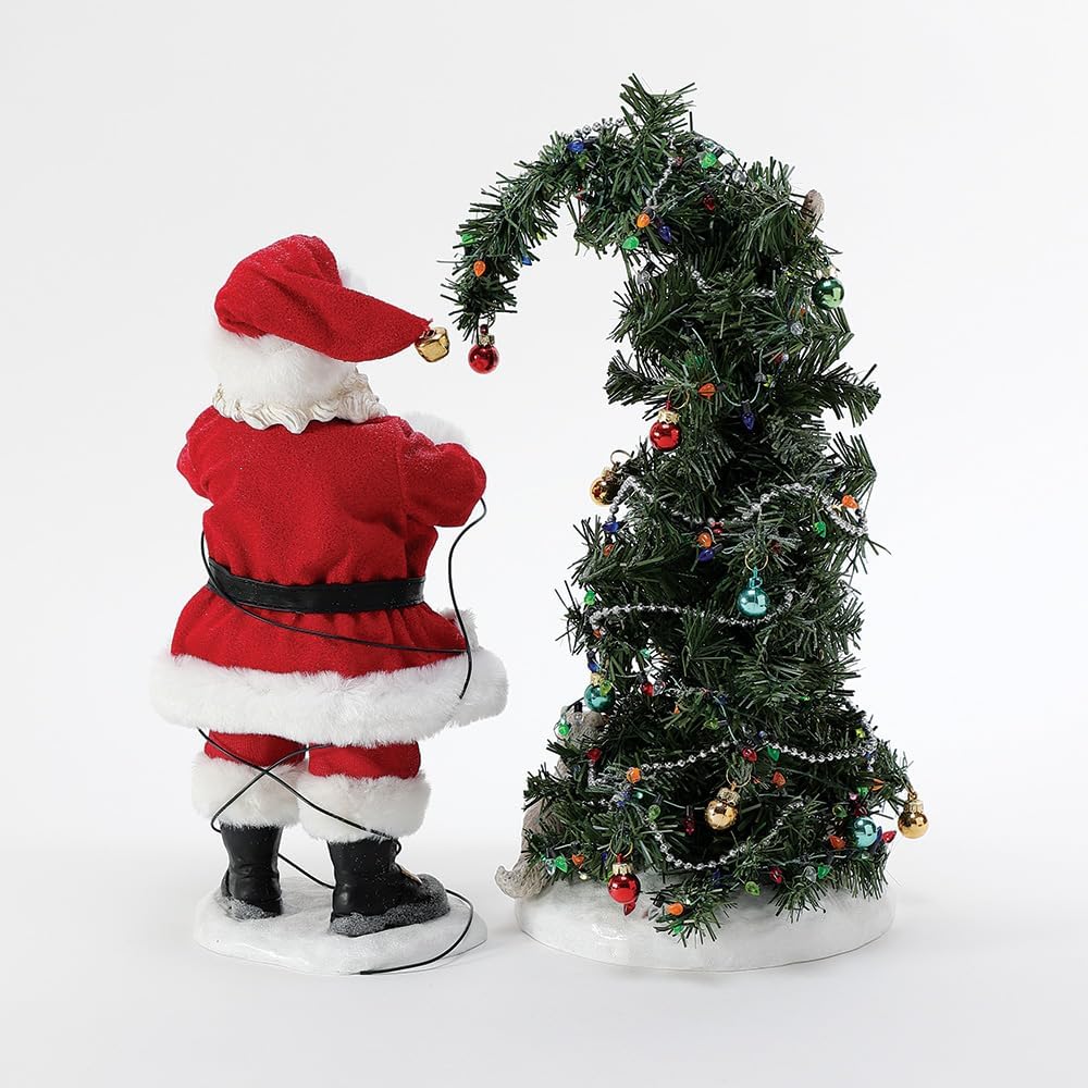 Department 56 National Lampoon's Christmas Vacation by Possible Dreams Santa and Squirrel Tree Lit Figurine Set, 13"