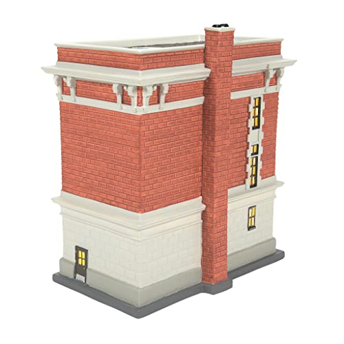 Department 56 Porcelain Ghostbusters Village Firehouse Lit Building, 7.87 Inch, Multicolor