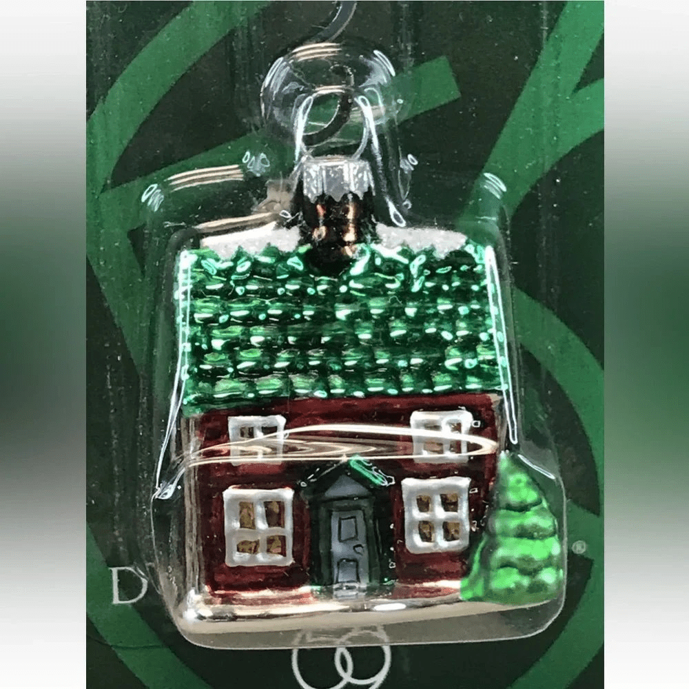 Department 56 Village Mercury Glass Salt Box House Ornament