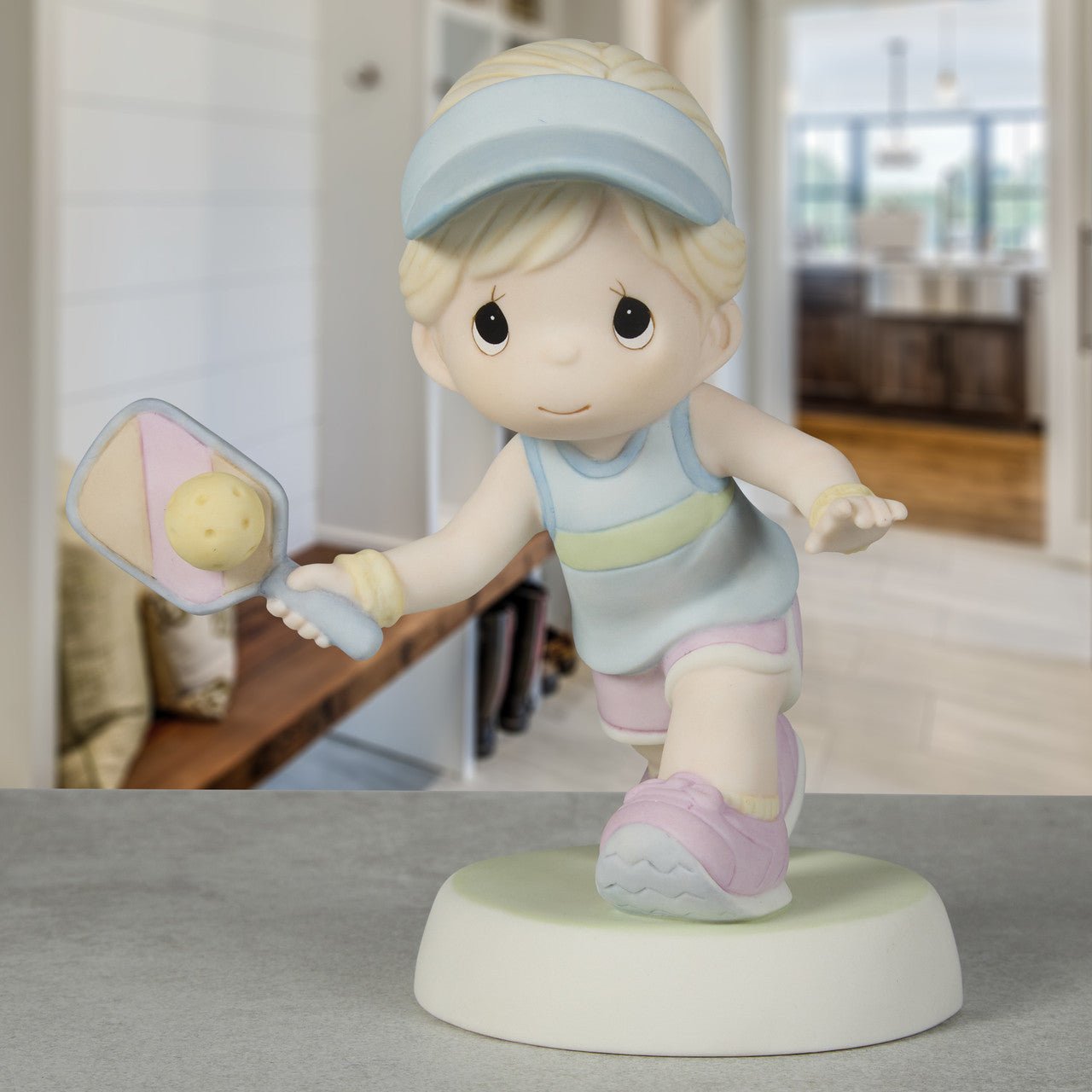 Dink Diva, Bisque Porcelain Figurine, Pickleball Girl