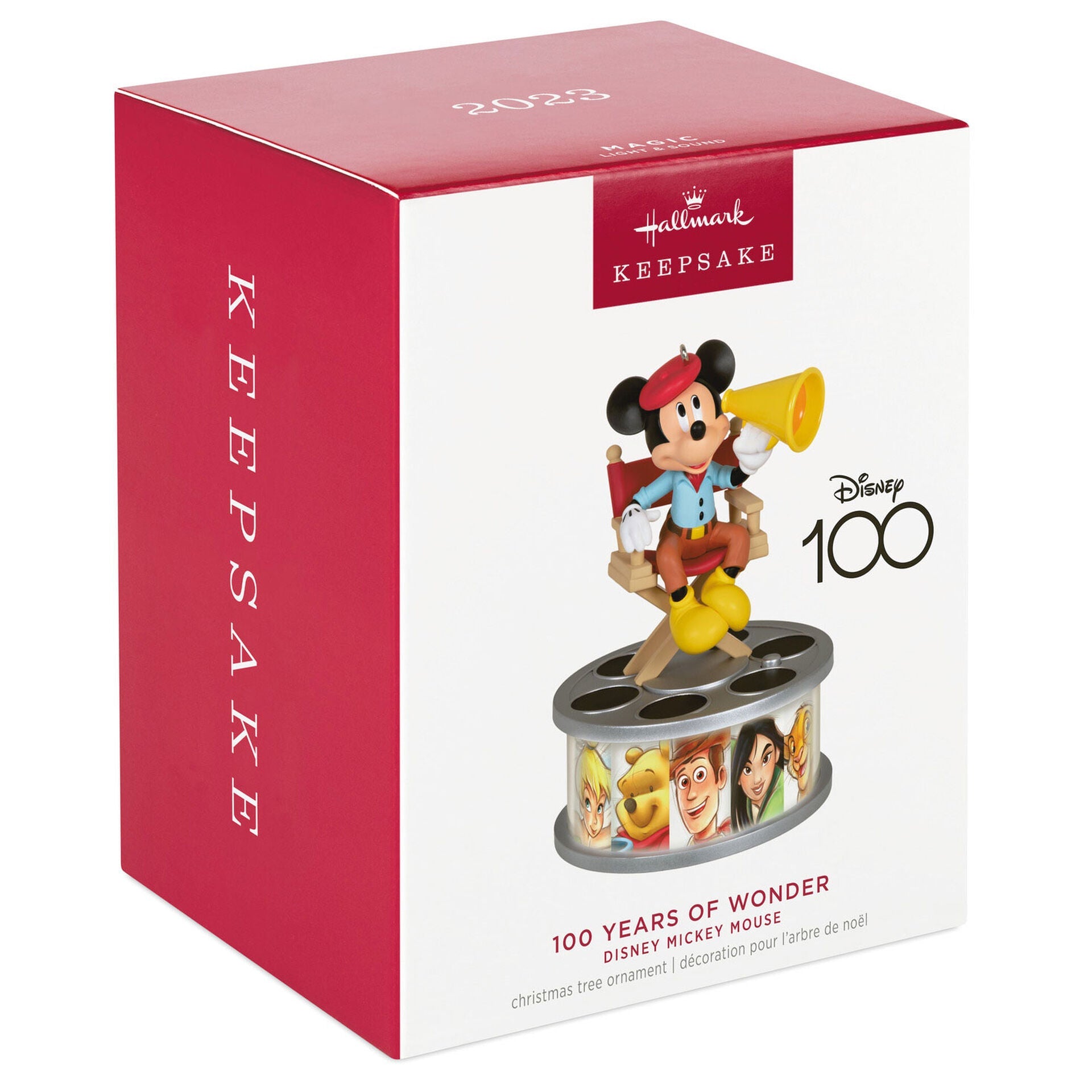 Disney 100 Years of Wonder Director Mickey Mouse, 2023 Keepsake Ornament With Light and Sound