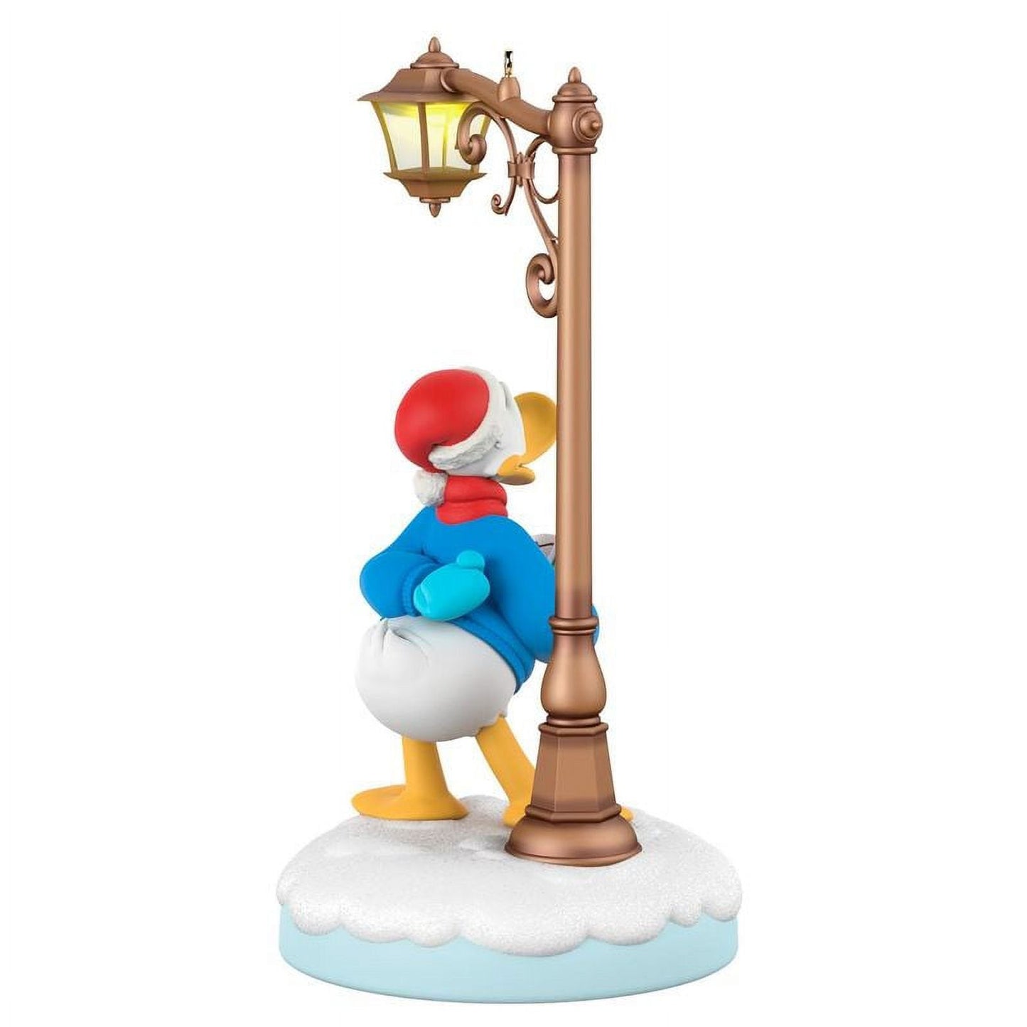 Disney Christmas Carolers Jolly Donald With Music, Light and Motion, Storyteller, 2018 Hallmark Keepsake Ornament