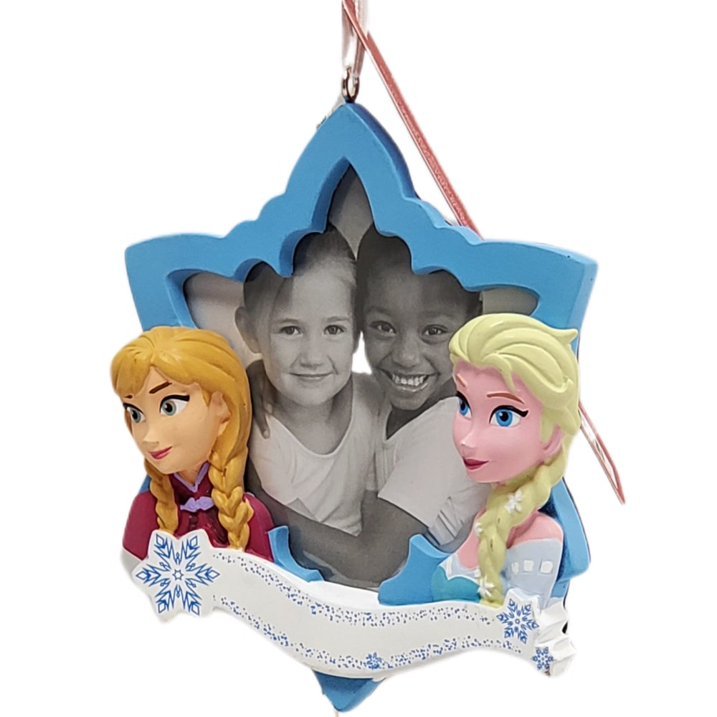 Disney Frozen Anna and Elsa Picture Frame Personalized Hallmark Ornament
