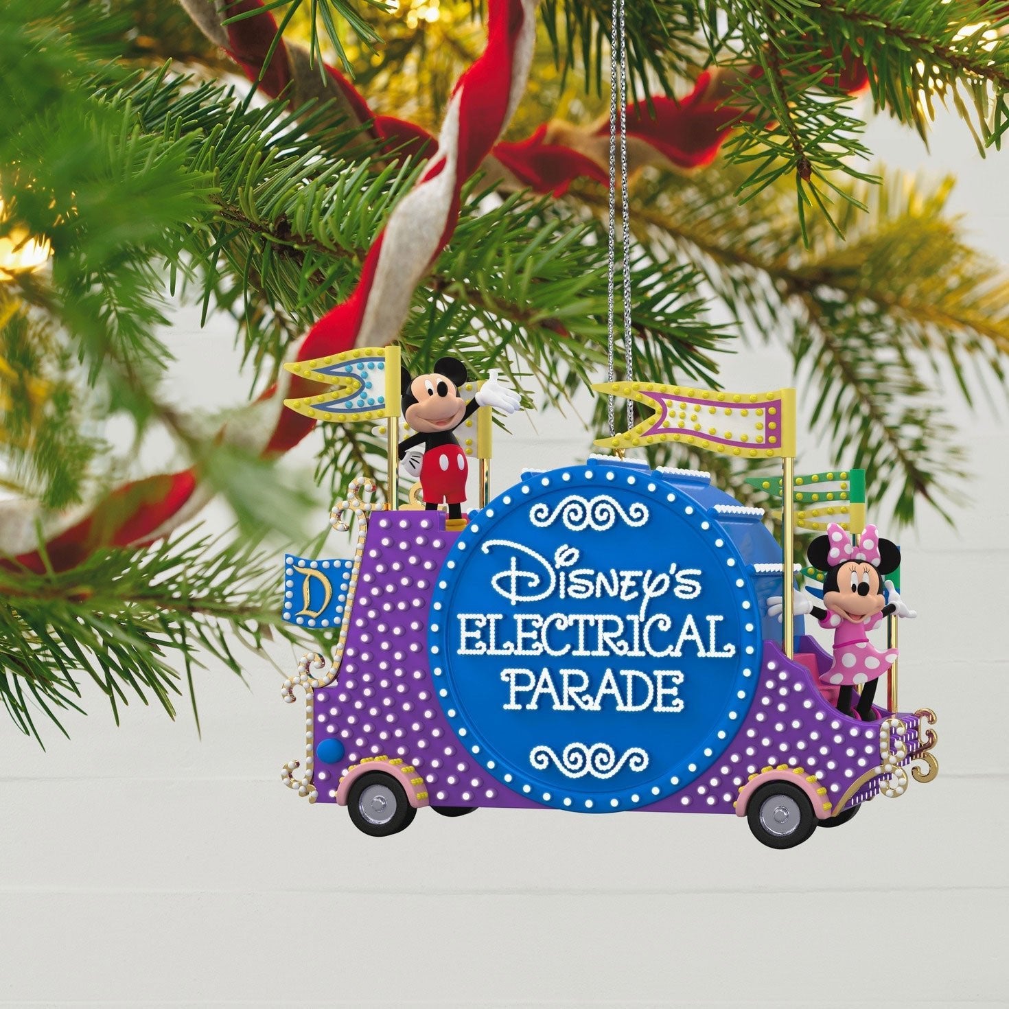 Disney Mickey Mouse Disney's Electrical Parade Musical, 2023 Keepsake Ornament With Light