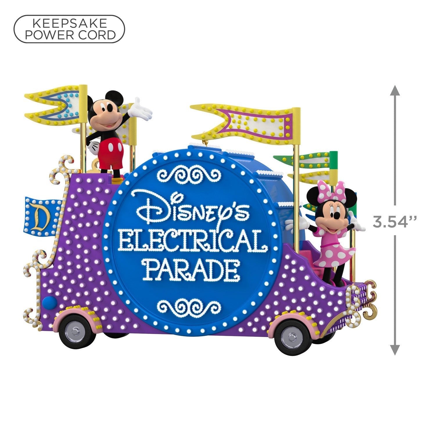 Disney Mickey Mouse Disney's Electrical Parade Musical, 2023 Keepsake Ornament With Light
